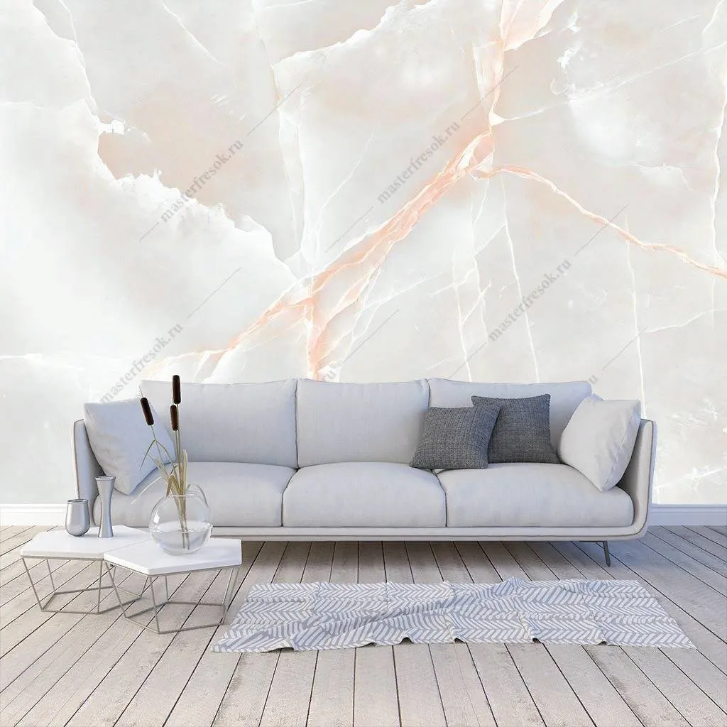 Фотообои в интерьере оникс розовый  14-117 фото