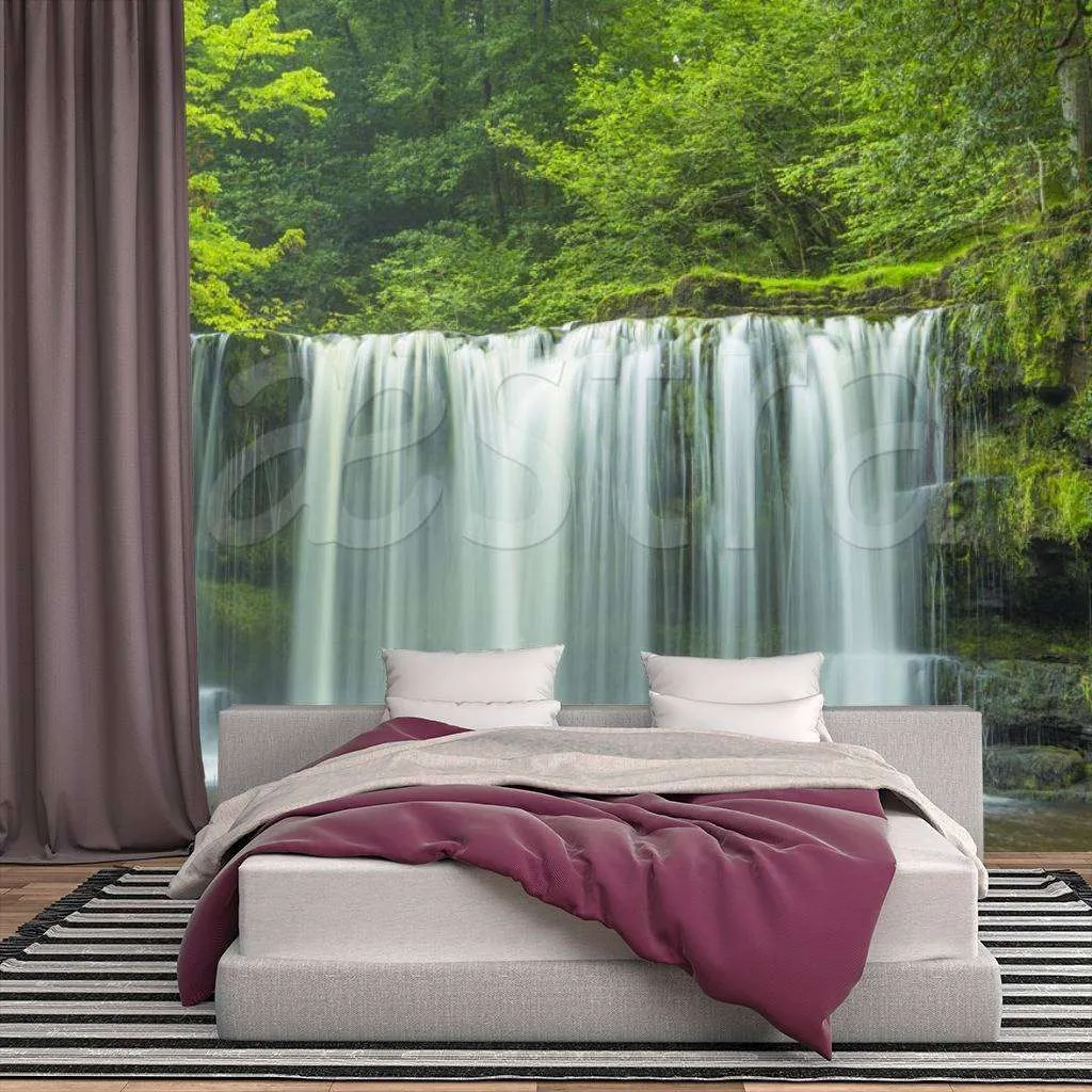 Фотообои Водопад с зеленью  9-855