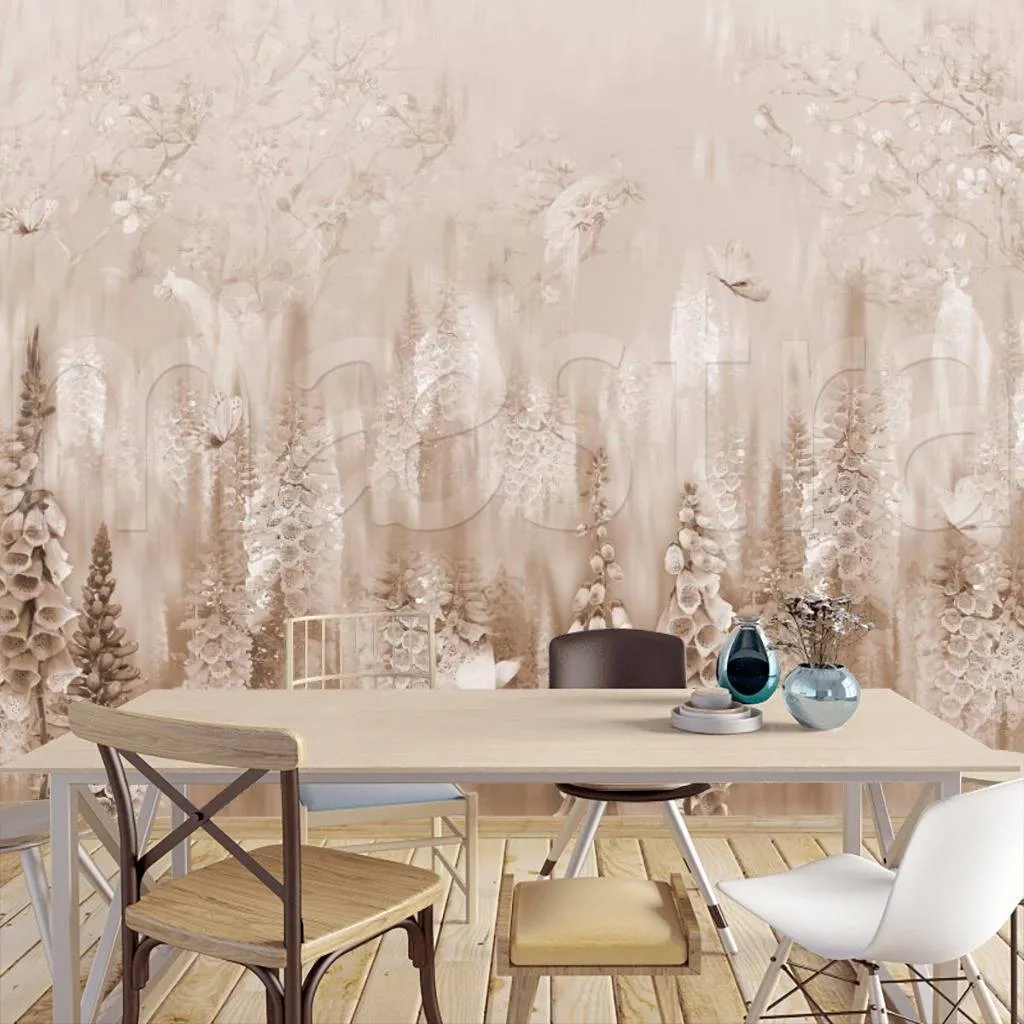 Фотообои в интерьере коричневый луг  7-919 фото