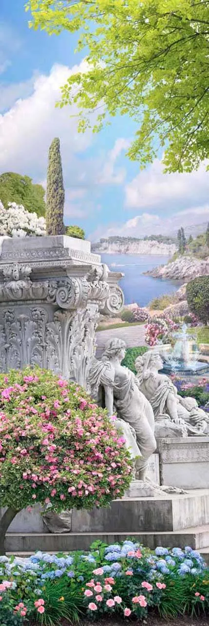 Фотообои в интерьере узкие с морем  7-201 фото