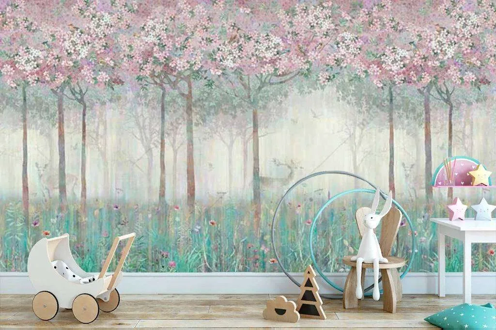 Фотообои в интерьере волшебный лес 1  10-706 фото