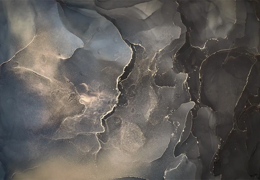 Фотообои в интерьере серый мрамор с золотом    9-1900 фото