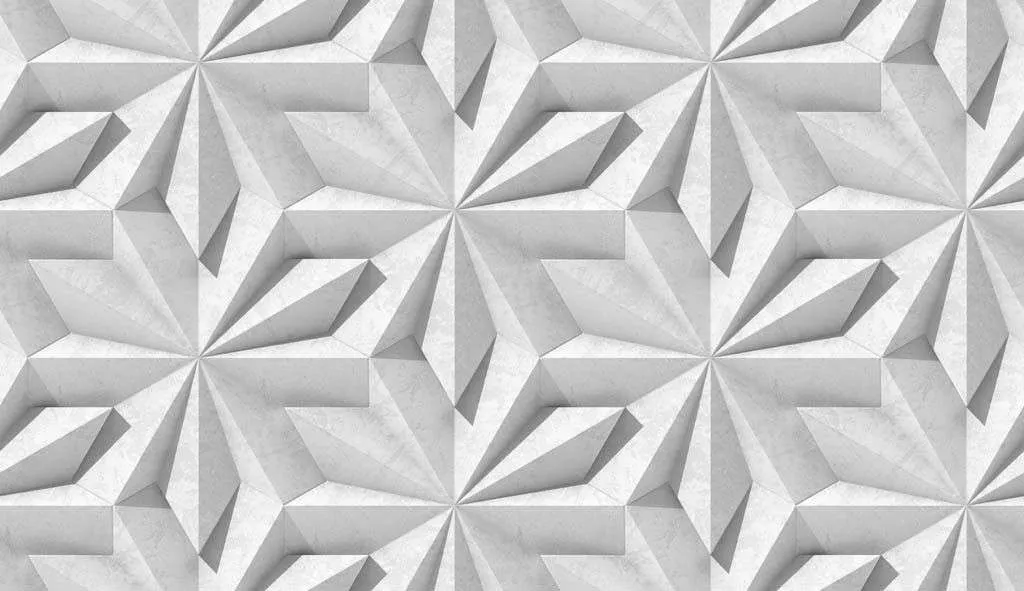 Фотообои в интерьере белый узор 3д  9-1584 фото