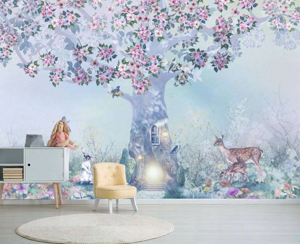 Фотообои Бесшовные обои на стену:  Волшебное дерево. Артикул: 13-002  