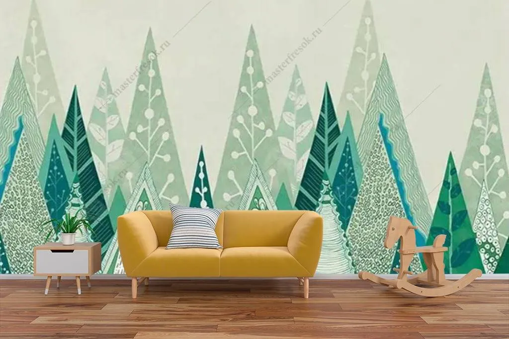 Фотообои Геометрический лес  16-106