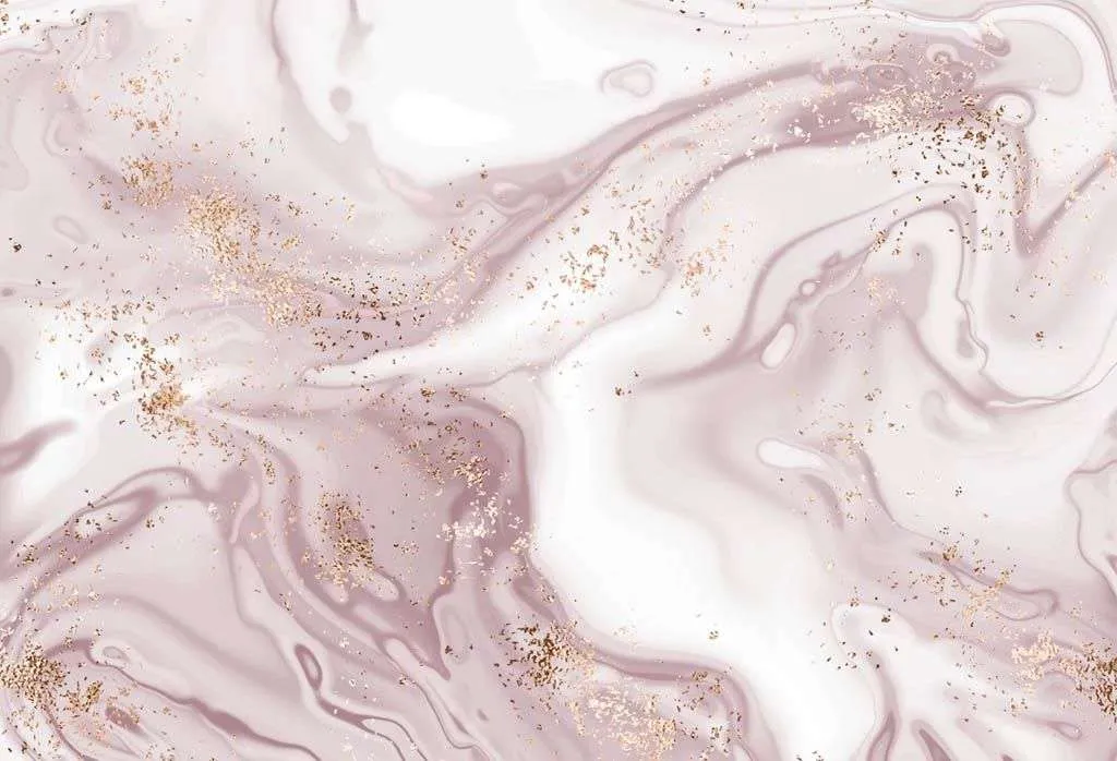 Фотообои в интерьере пудровый флюид с золотом  9-1560 фото