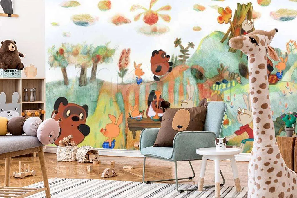 Фотообои в интерьере винни пух  12-090 фото