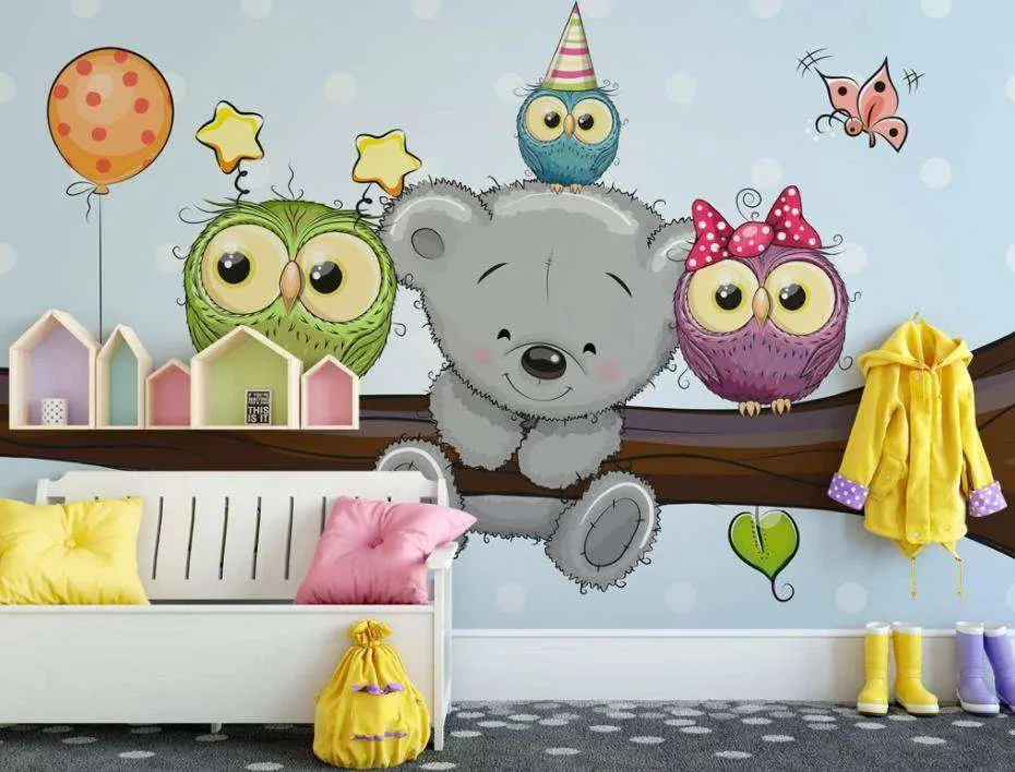 Фотообои в интерьере посиделки на ветке  15-221 фото