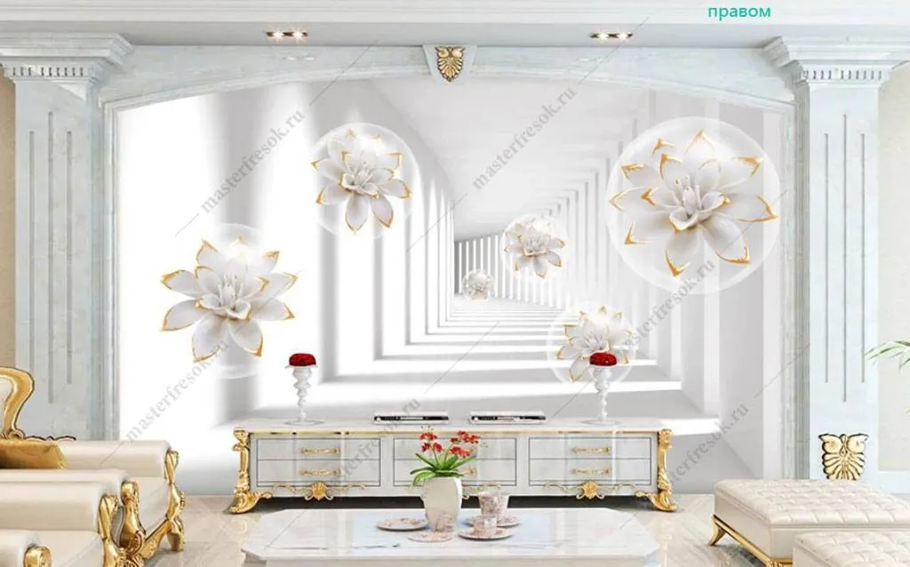 Фотообои Розы 3д в шаре  16-191