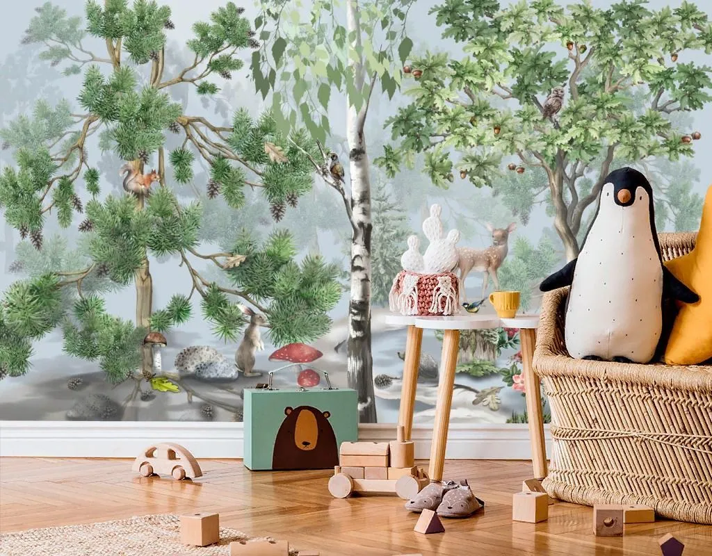 Фотообои Роща с животными  13-713