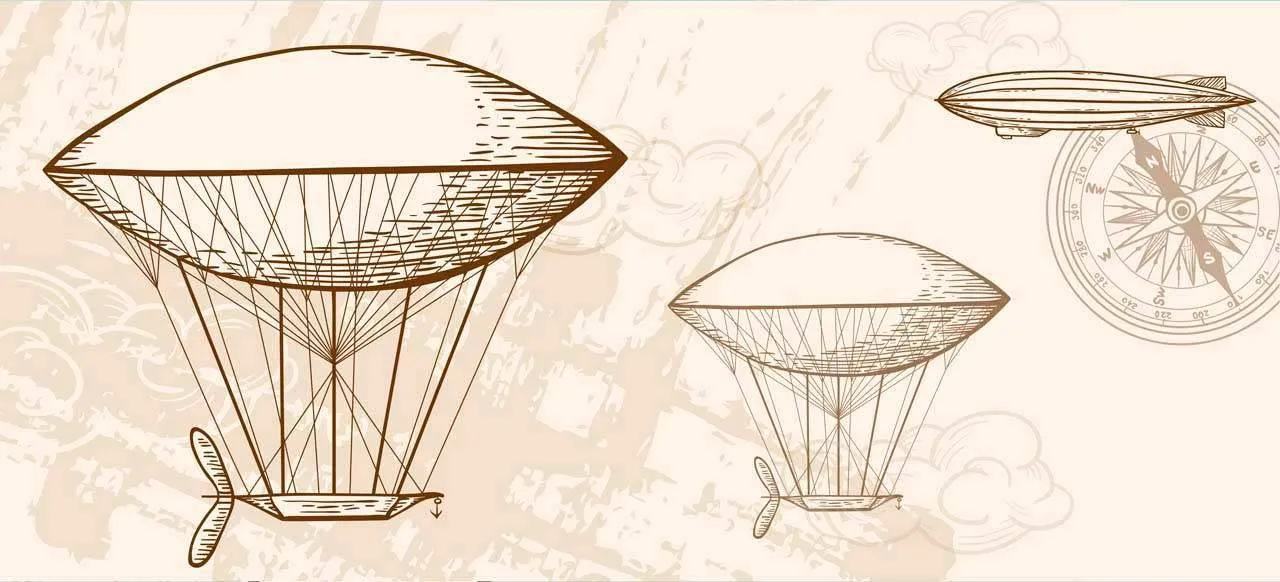 Фотообои в интерьере воздушные шары винтаж  12-427 фото