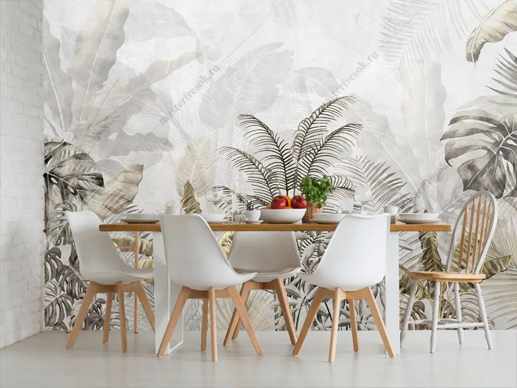 Фотообои в интерьере тропический серый лес  9-1865 фото