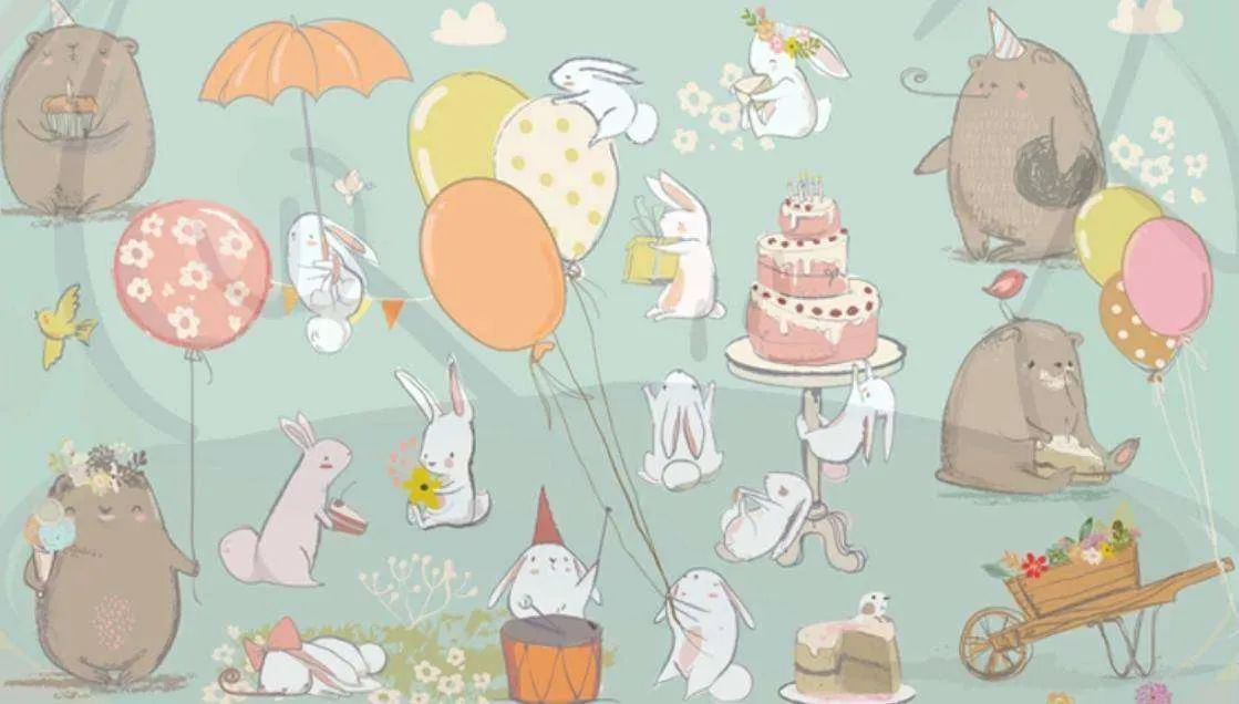 Фотообои в интерьере день рождения у животных  15-295 фото