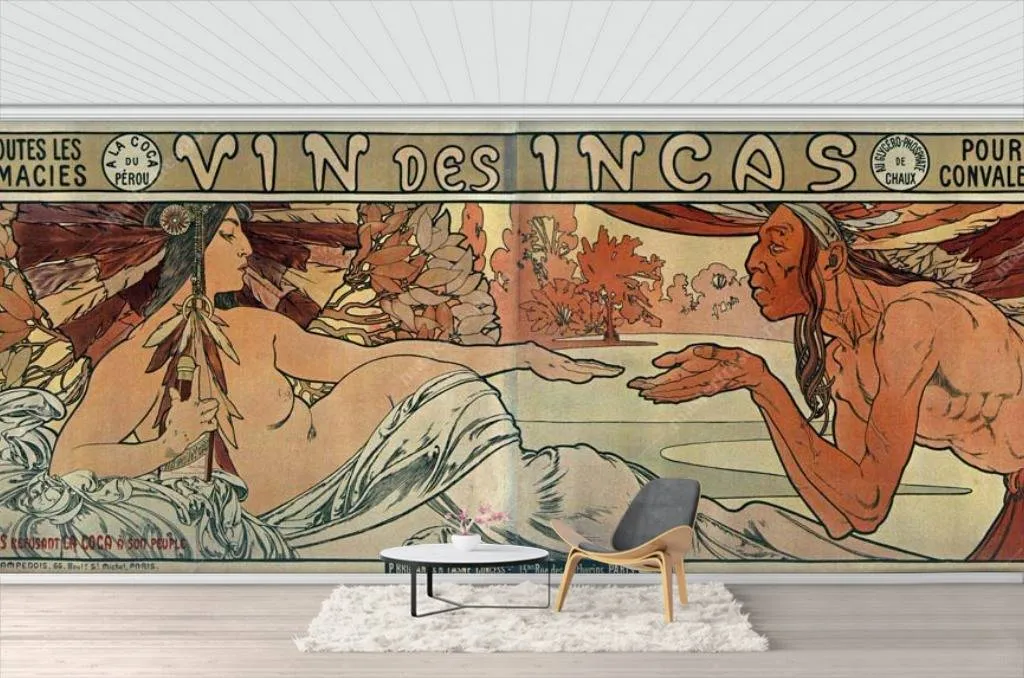 Фотообои Альфонс Мариа Муха - Реклама вина Инков  8-228