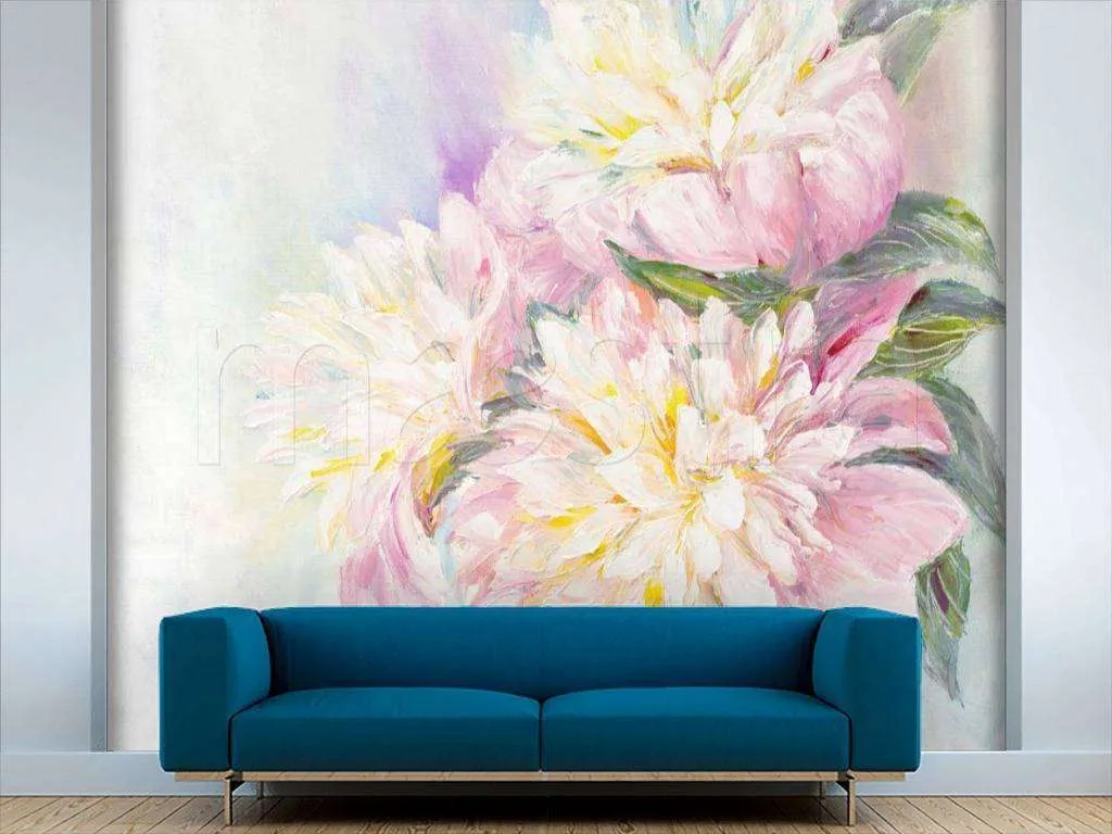 Фотообои Пионы рисунок  9-106