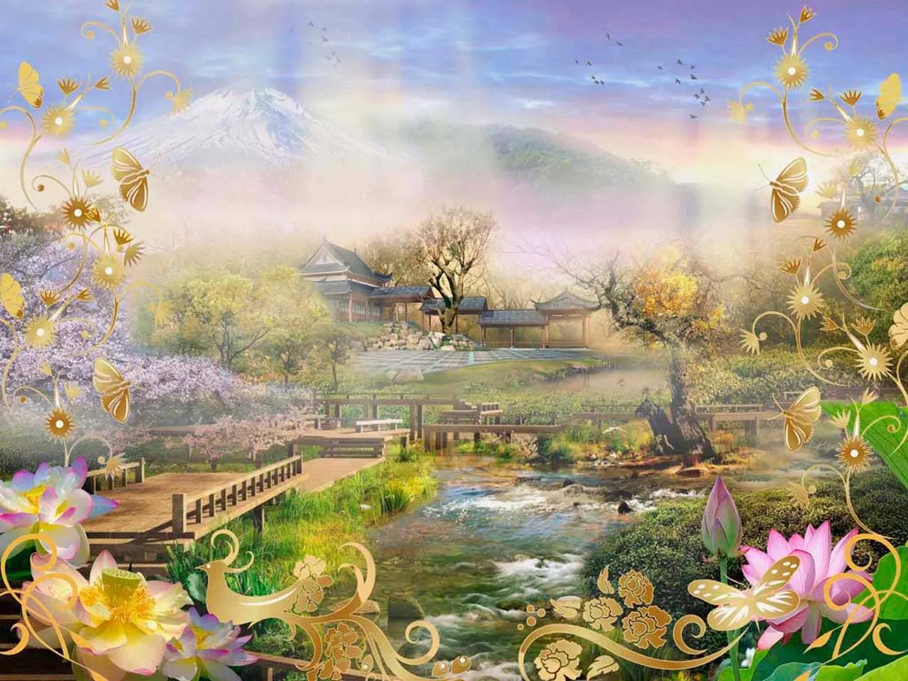 Фотообои в интерьере страна восходящего солнца  5-168 фото