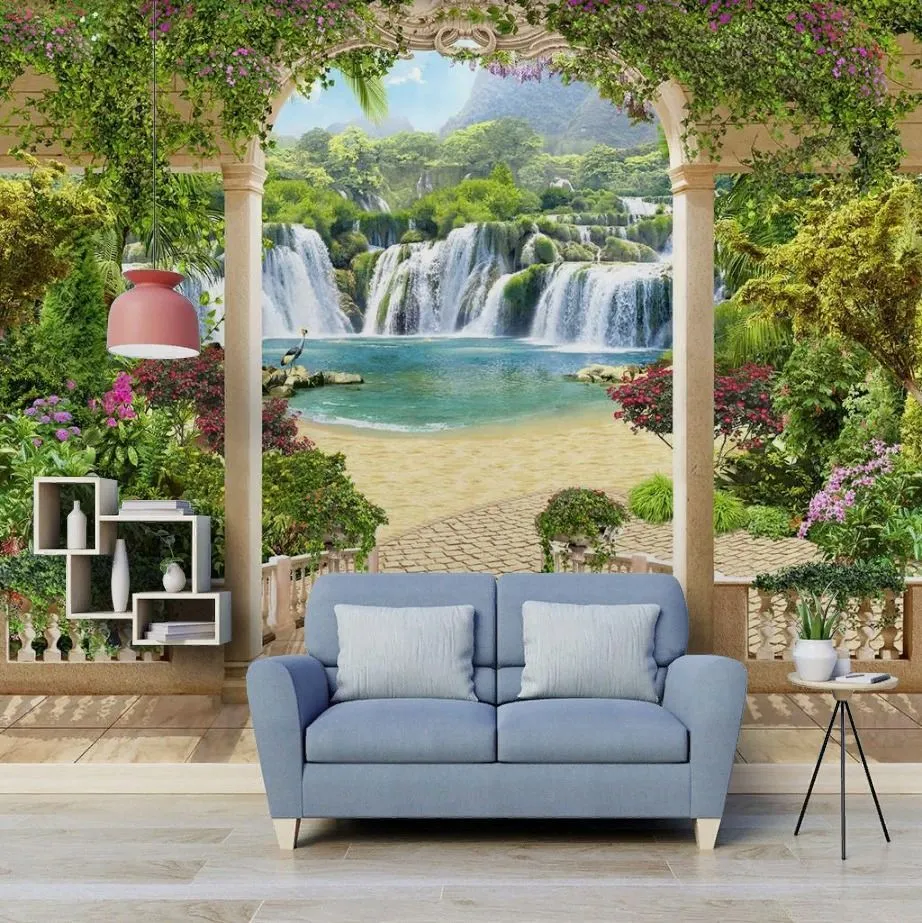 Фотообои Арка к водопаду  9-1920