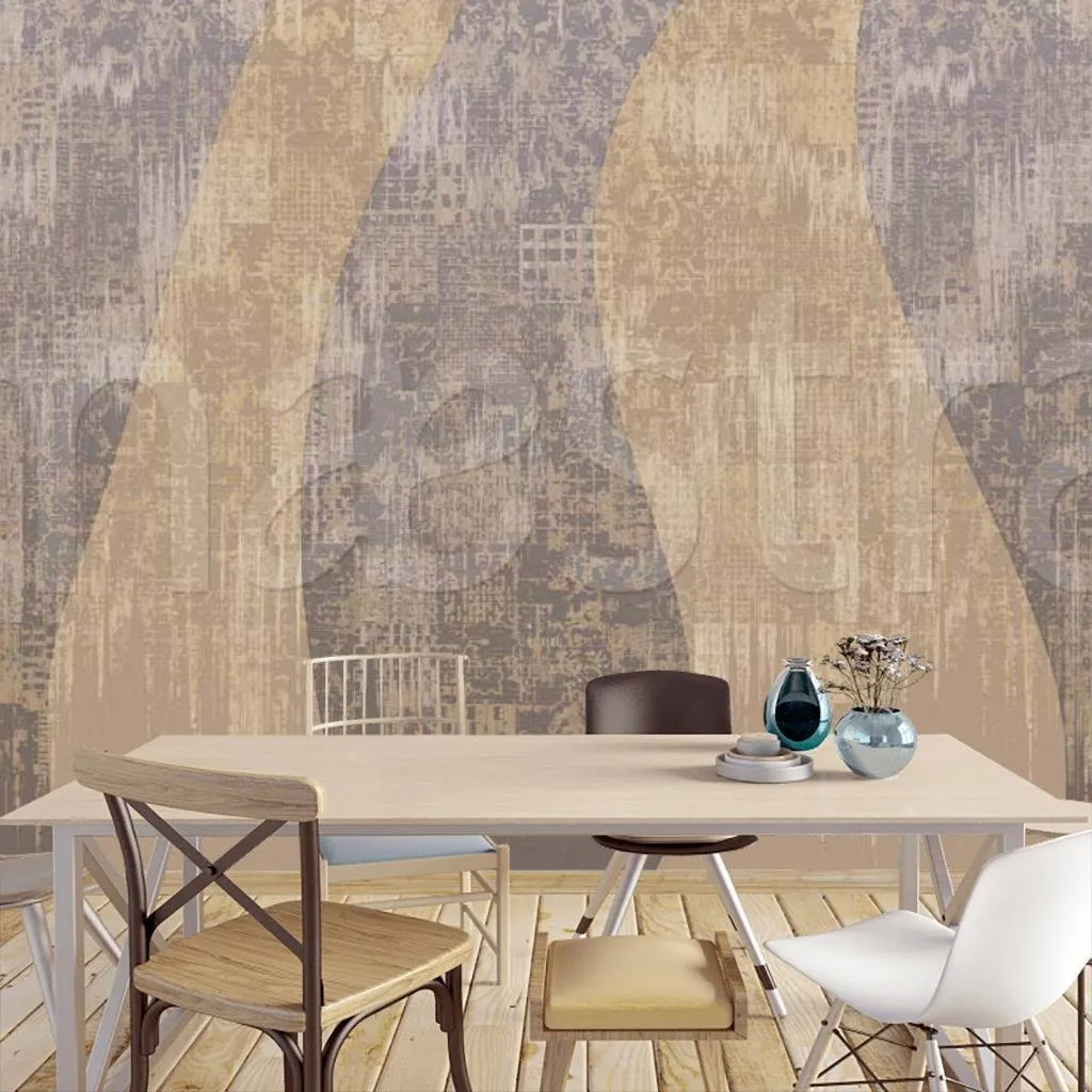 Фотообои в интерьере орнамент 3д волны  7-814 фото