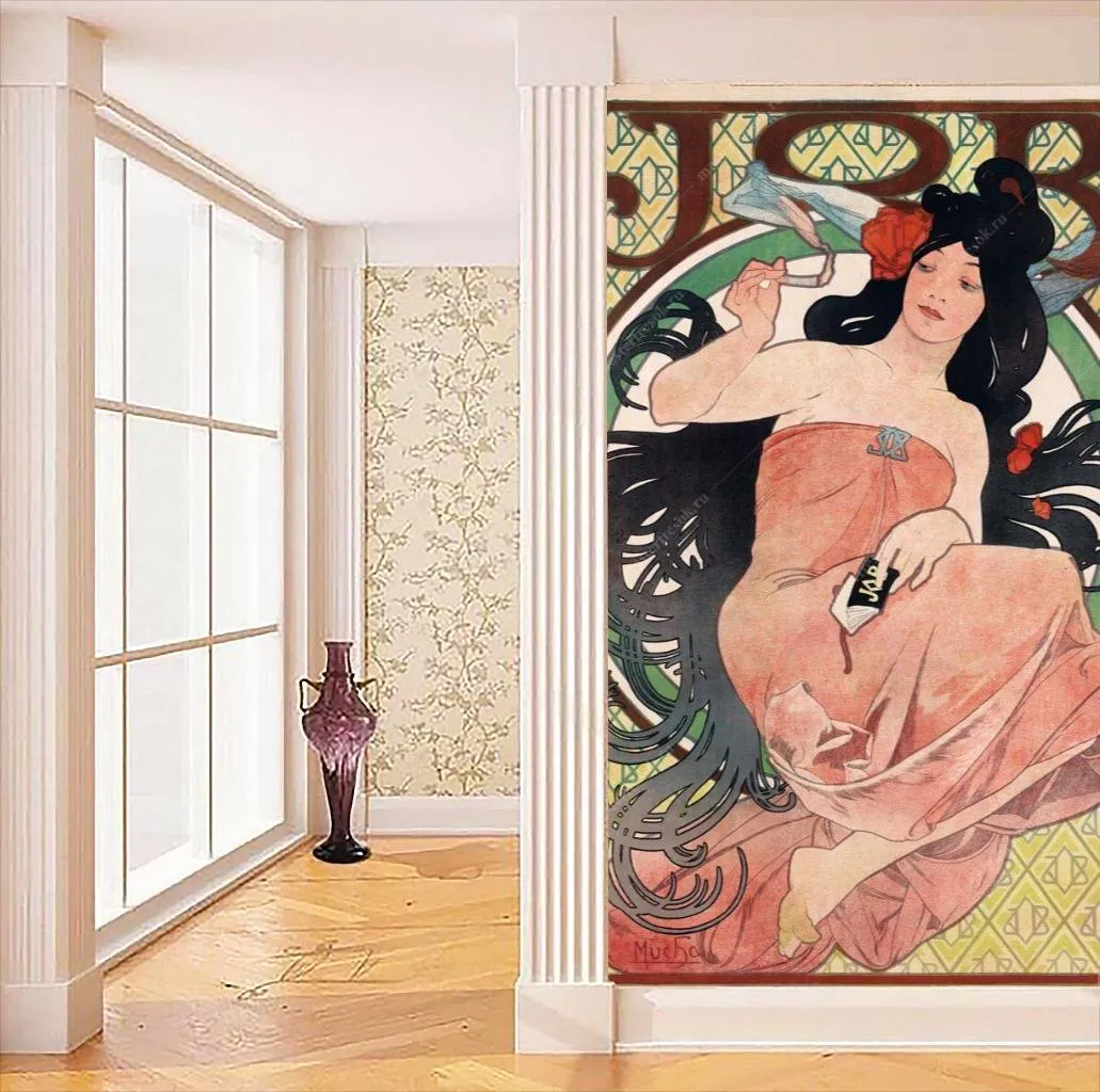 Фотообои Альфонс Мариа Муха - Реклама папиросной бумаги Job  8-221