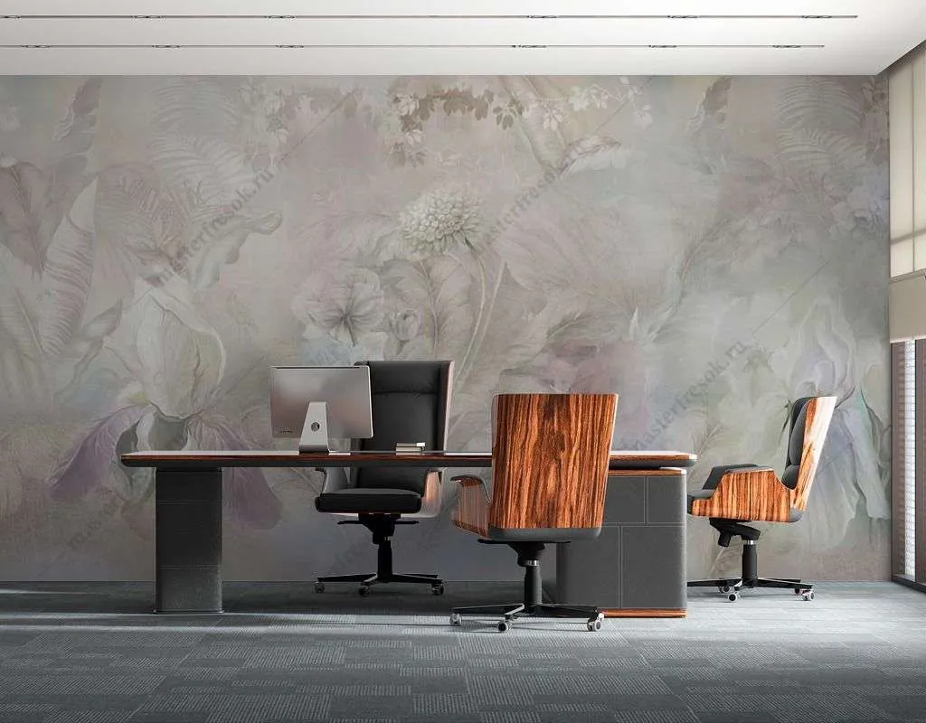 Фотообои в интерьере поляна ирисов  13-420 фото