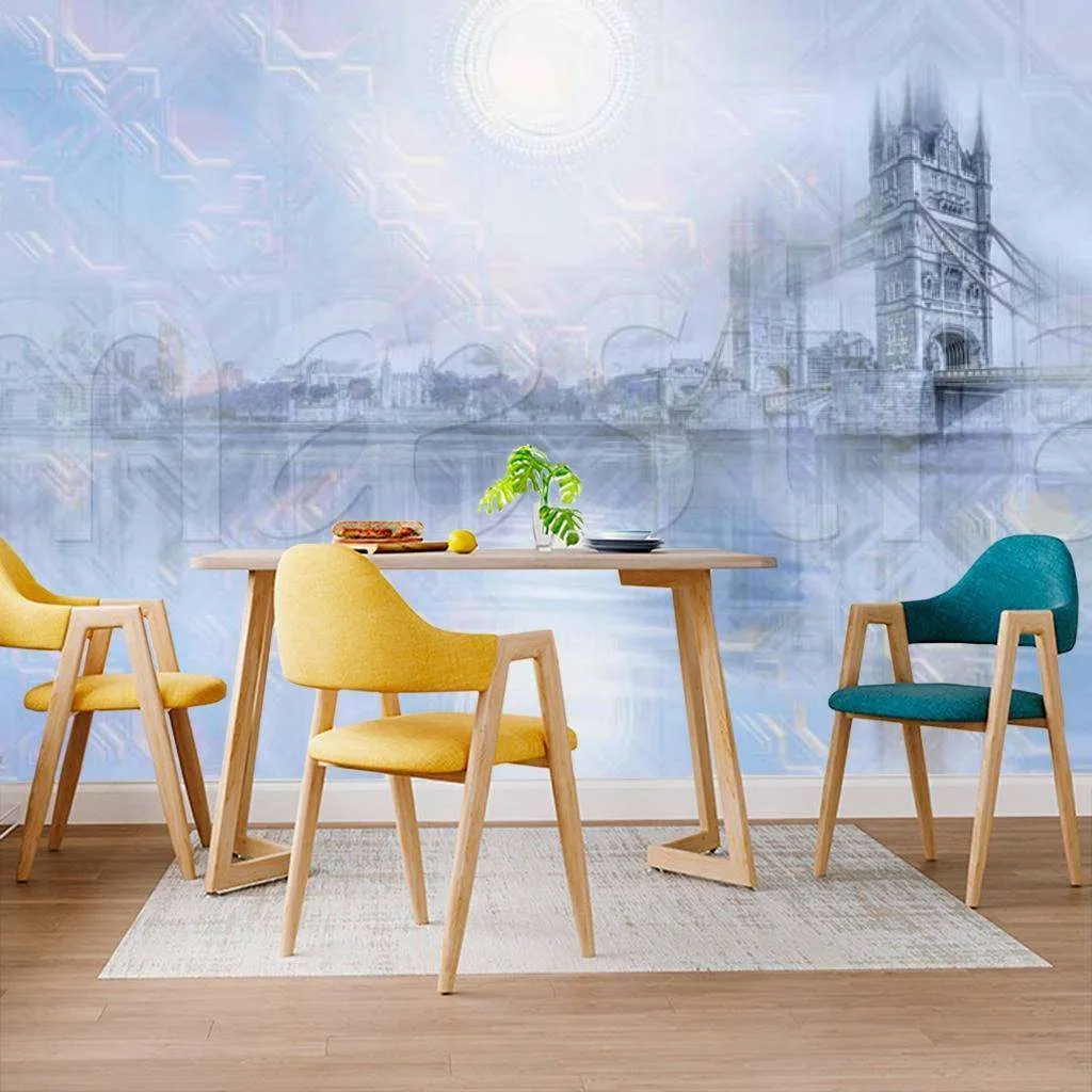 Фотообои Тауэрский мост в синих красках  7-553