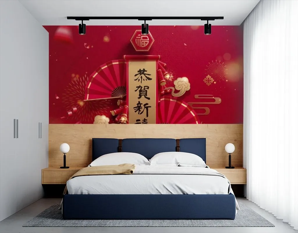 Фотообои в интерьере китайская абстракция  9-1801 фото