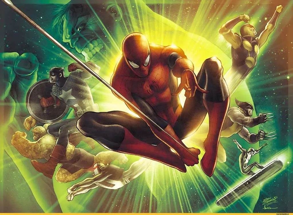 Фотообои в интерьере человек-паук постер  12-1048 фото