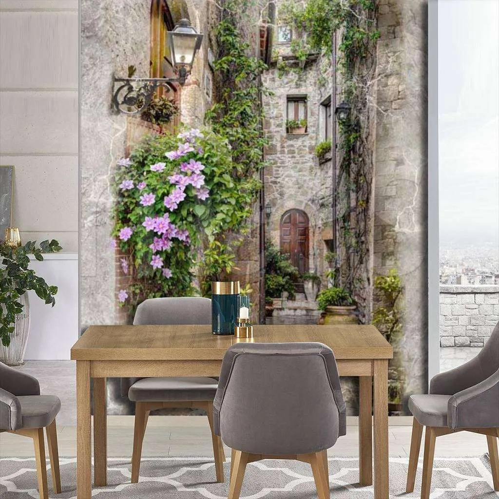 Фотообои в интерьере французская улочка  6-060 фото
