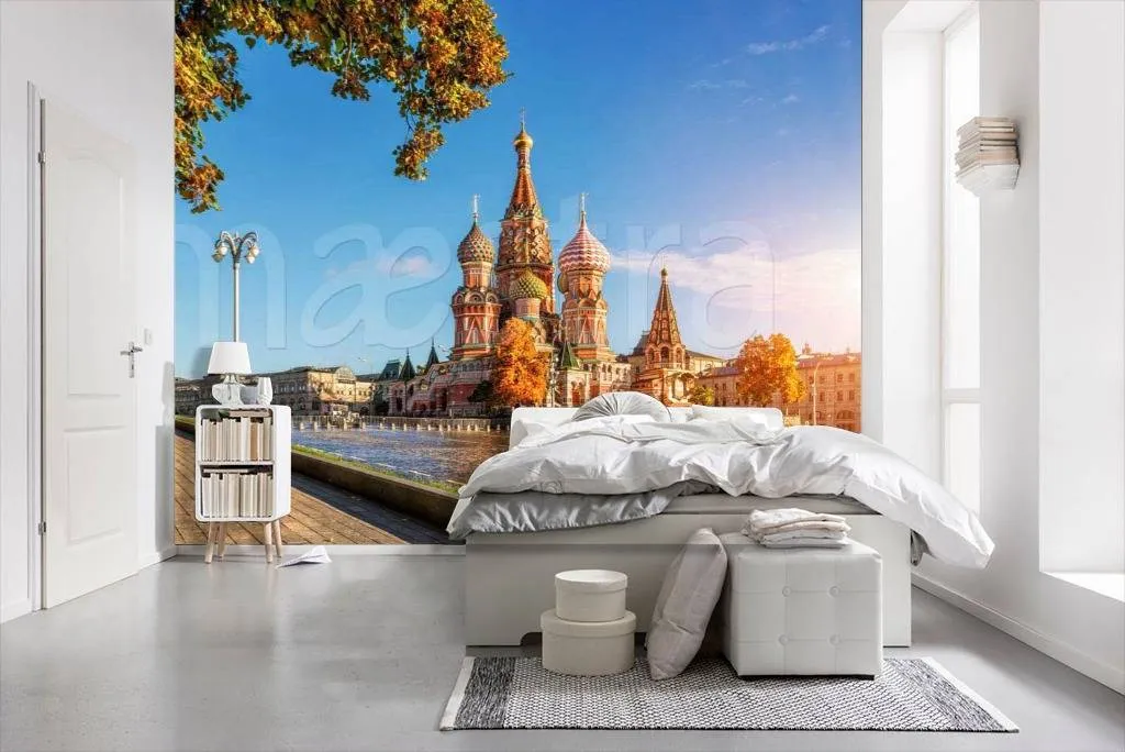 Фотообои Собор Василия блаженного после дождя  9-417