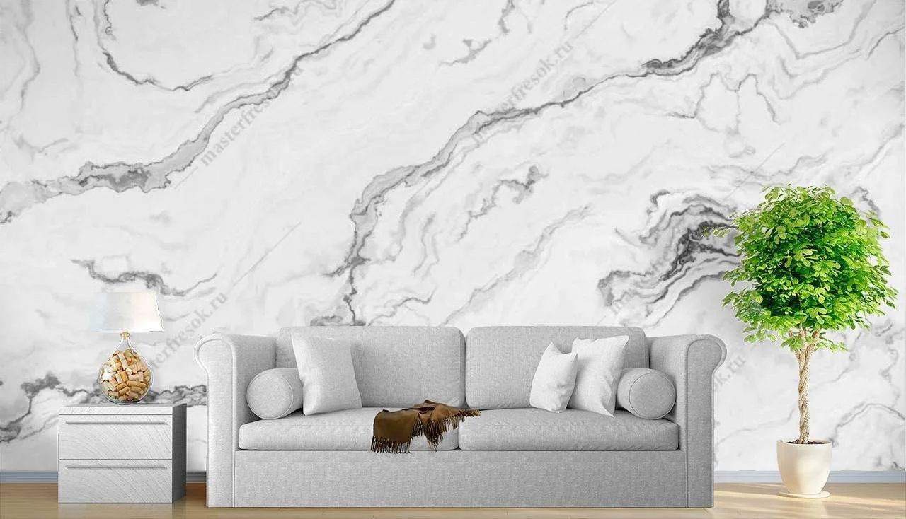 Фотообои в интерьере текстура мрамора  9-1074 фото