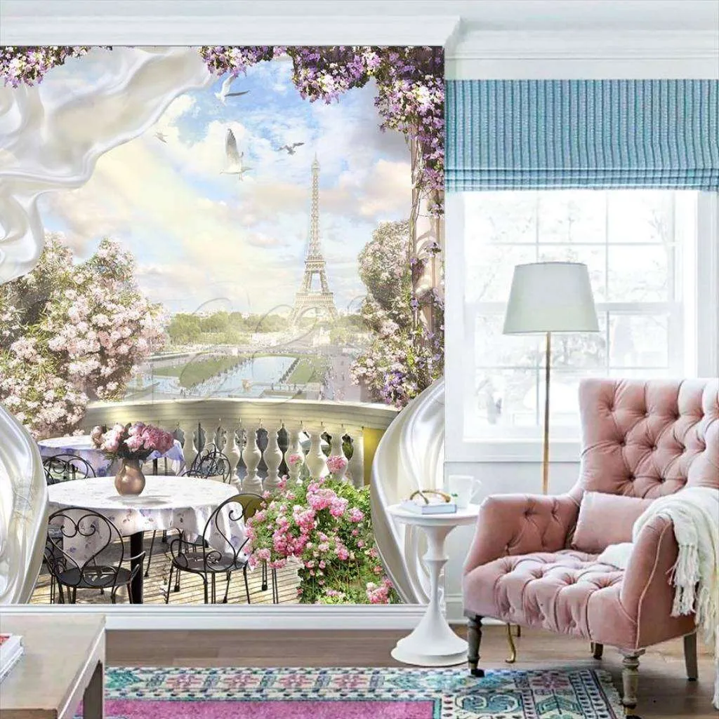 Фотообои в интерьере парижское кафе  5-068-2 фото