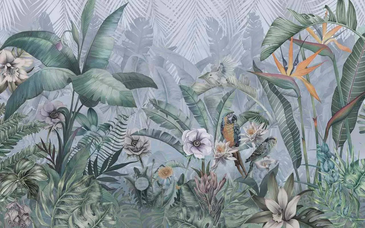 Фотообои в интерьере тропический лес 4  7-890 фото