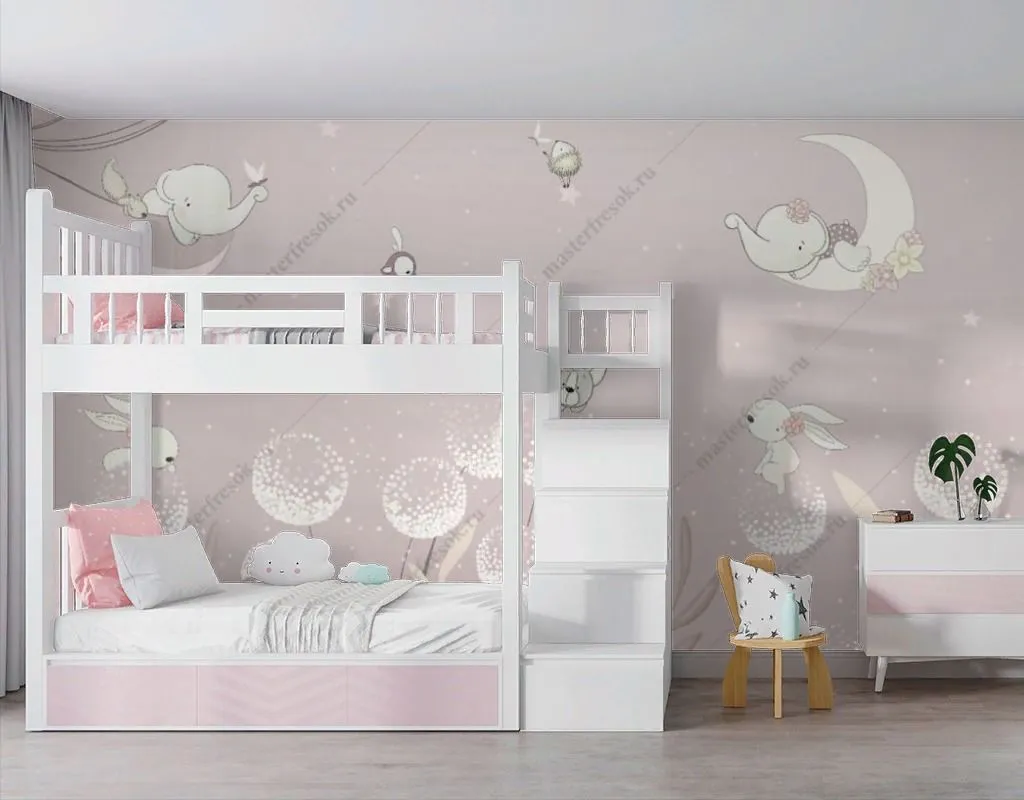 Фотообои в интерьере одуванчики в детскую  14-530 фото