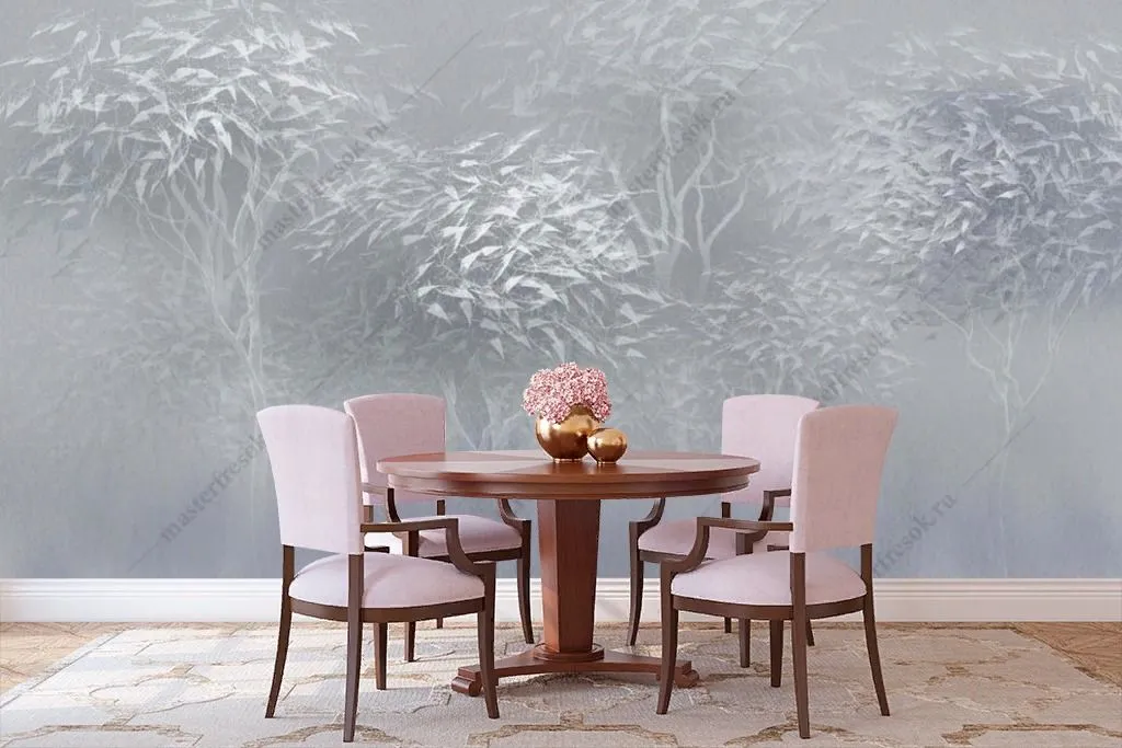 Фотообои в интерьере серый фоновый лес  13-439 фото