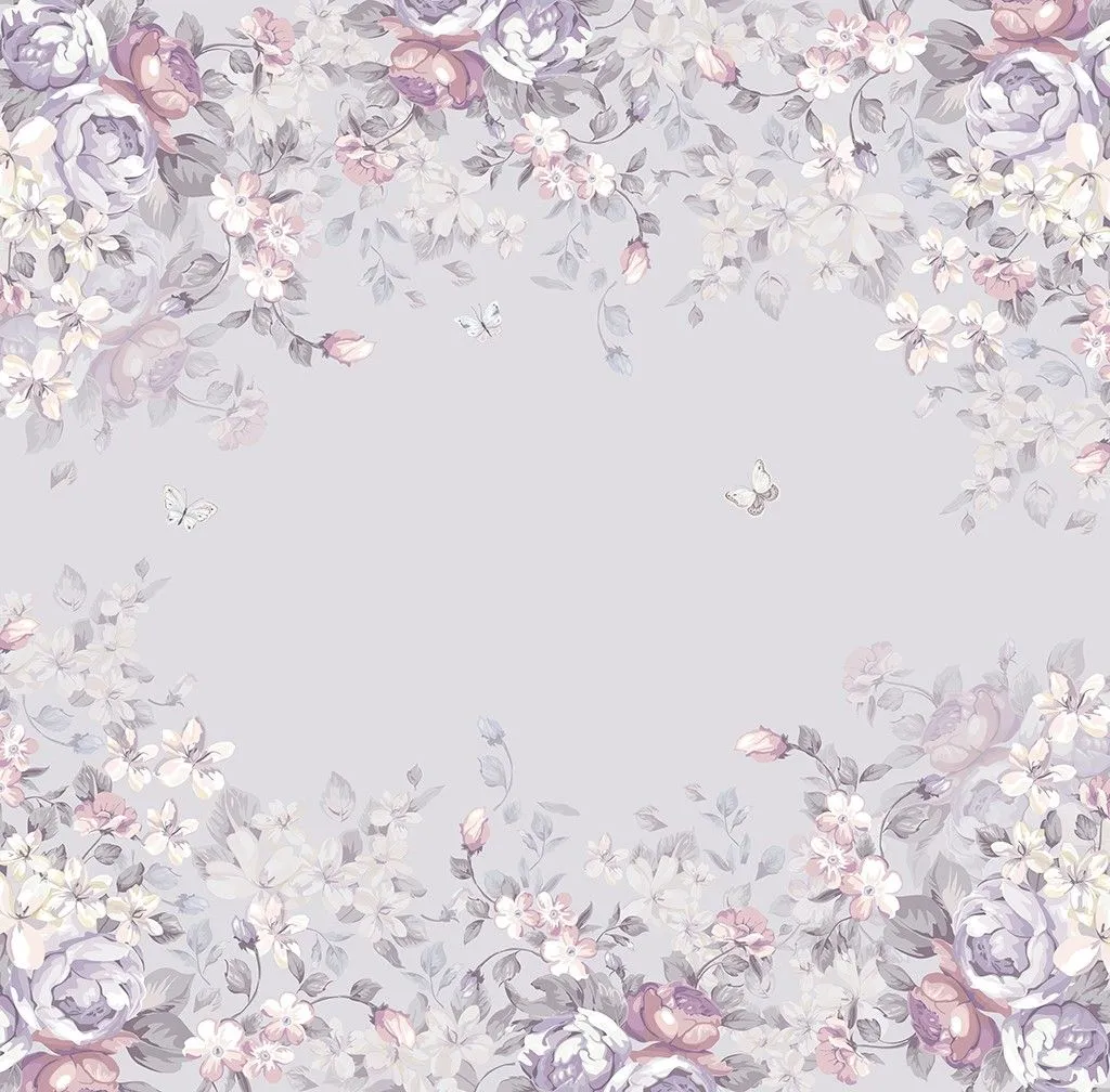 Фотообои в интерьере цветочная рамка  12-1459 фото