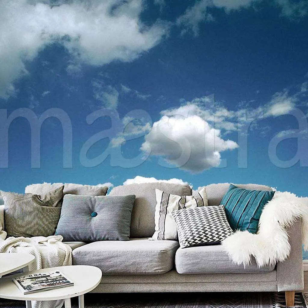 Фотообои Темно синее небо с ясными тучами  9-318