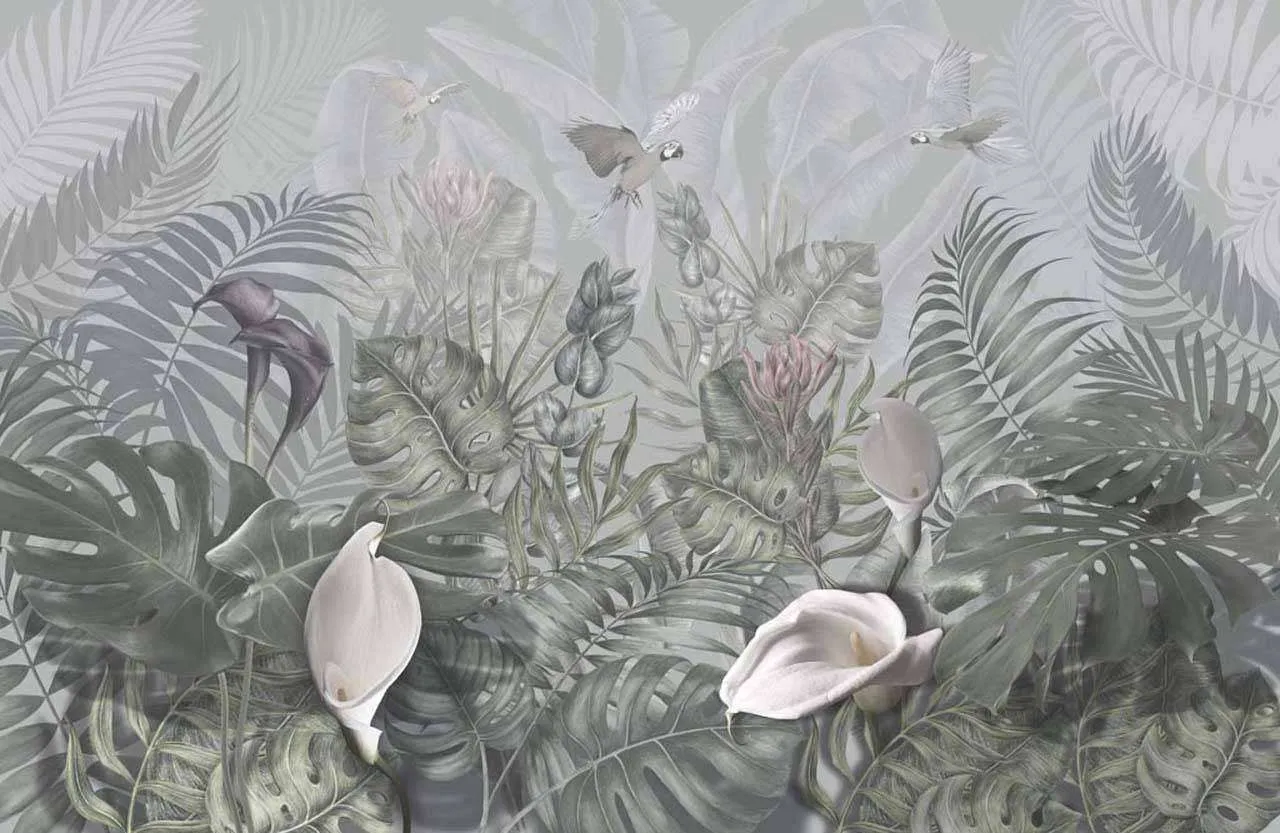 Фотообои в интерьере лес в тропиках 4  7-914 фото