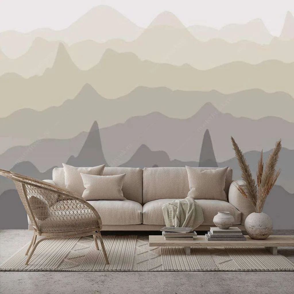 Фотообои Бесшовные обои на стену:  Коричневые горы. Артикул: 15-620  