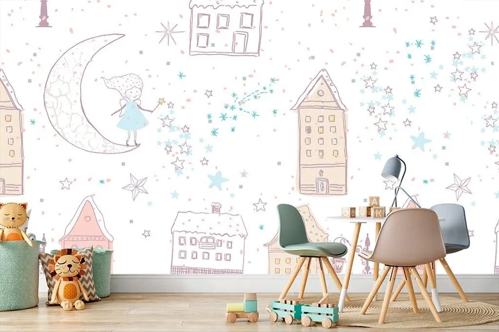 Фотообои В детскую Домики сказочные   14-749