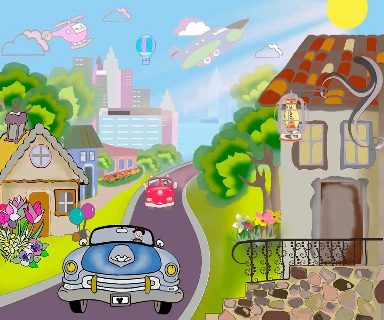 Фотообои в интерьере сказочная елочка для детской  3-096 фото