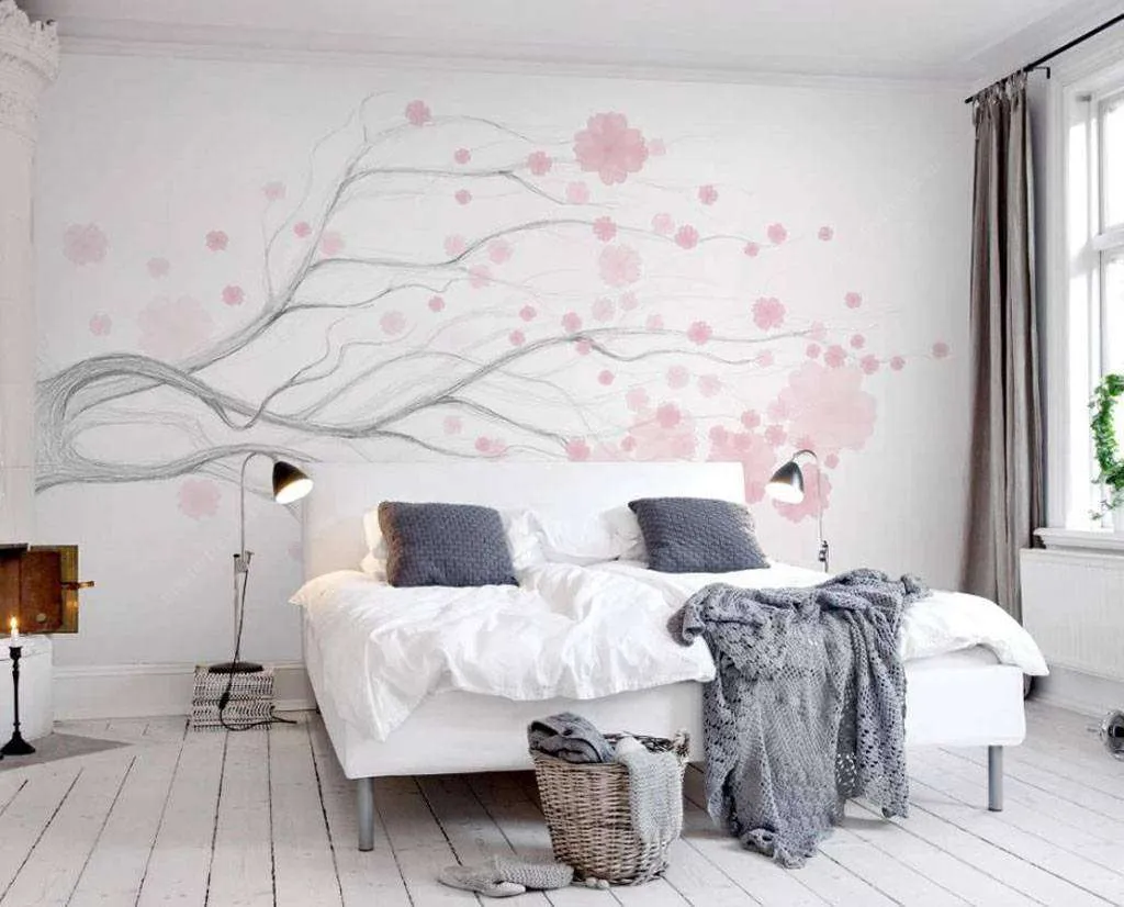 Фотообои Бесшовные обои на стену:  Нежная сакура. Артикул: 15-735  