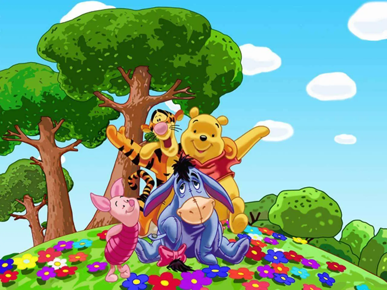 Фотообои в интерьере винни пух на поляне  12-269 фото