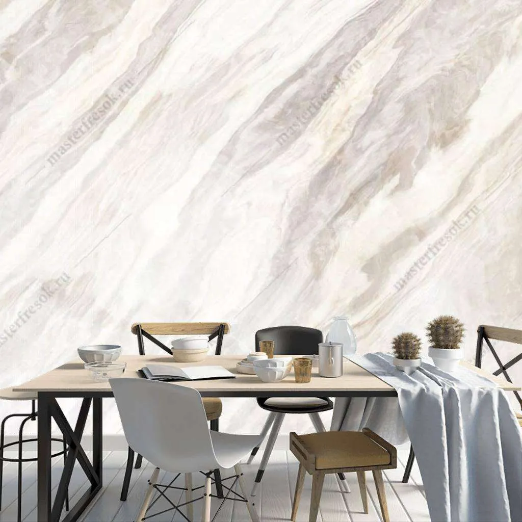 Фотообои в интерьере флюид арт светлые полосы  9-1010 фото