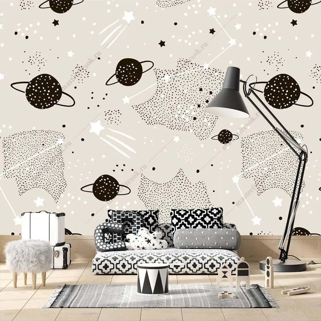 Фотообои Космос бежевый  12-701