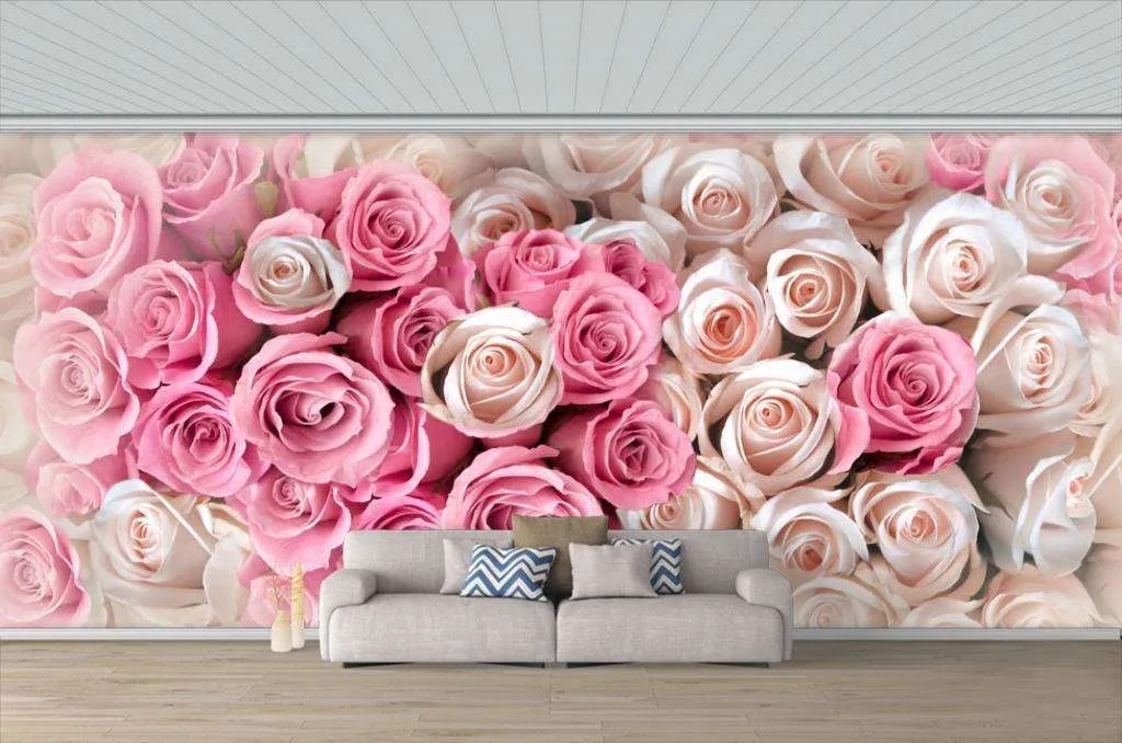 Фотообои Бесшовные обои на стену:  Розовый букет. Артикул: 13-001  