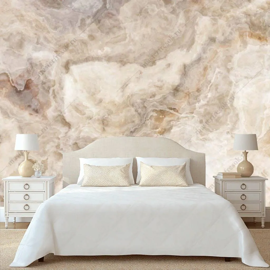 Фотообои Флюид арт мрамор бежевый  9-1001