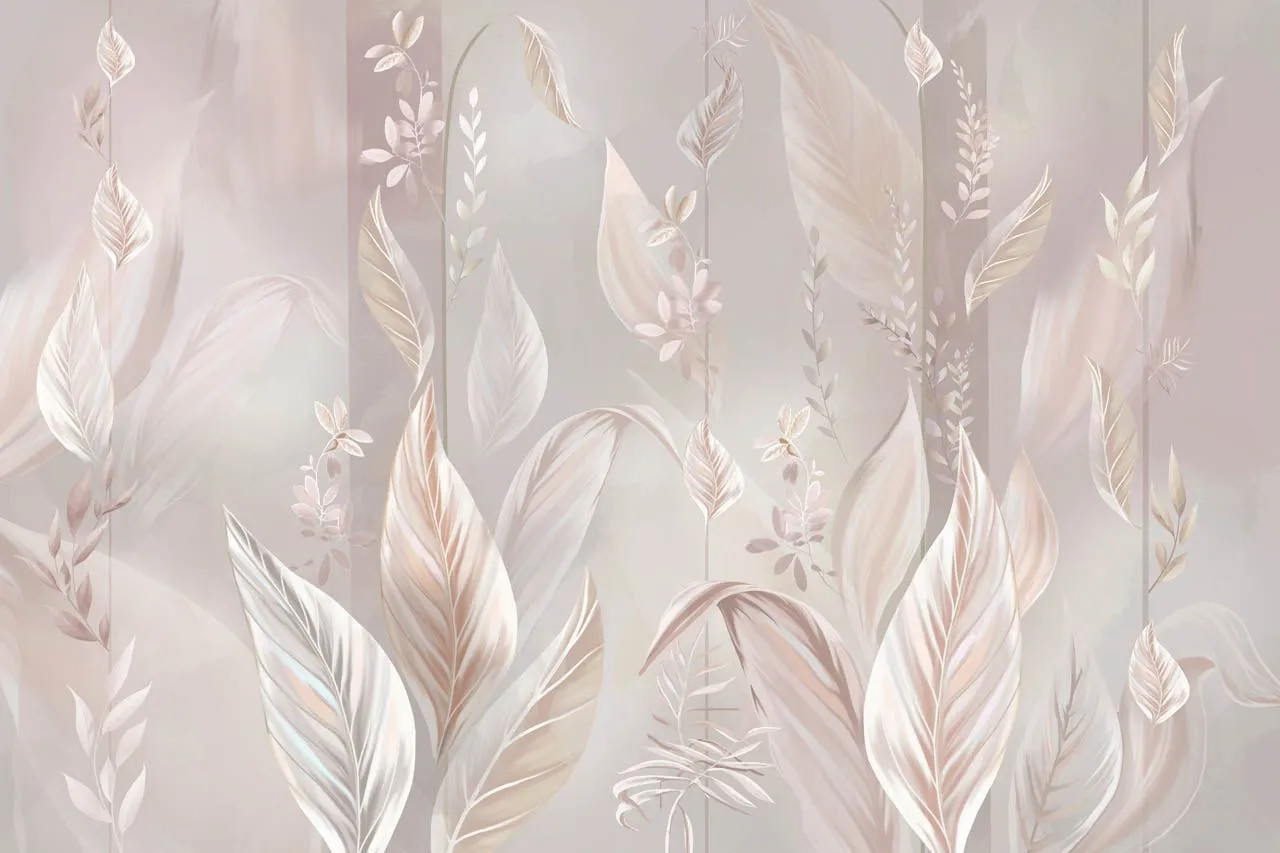 Фотообои в интерьере пудровые лепестки  13-747 фото