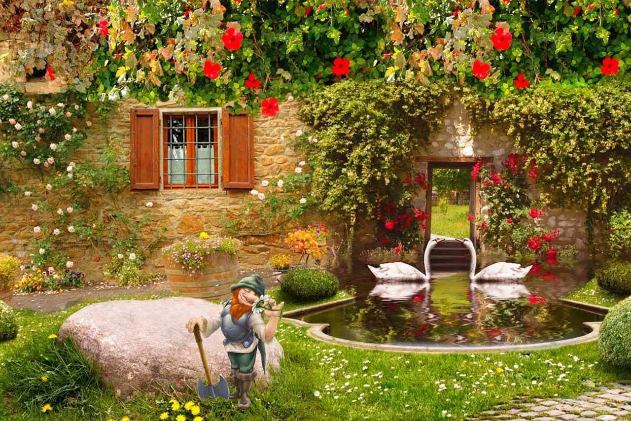 Фотообои в интерьере домашний пруд  5-163 фото