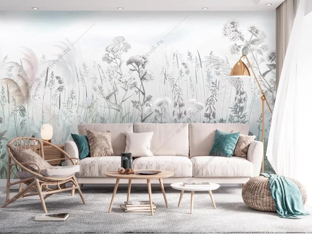 Фотообои Цветы в поле  13-406