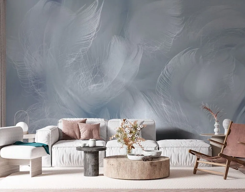 Фотообои Перья фон темный  13-699